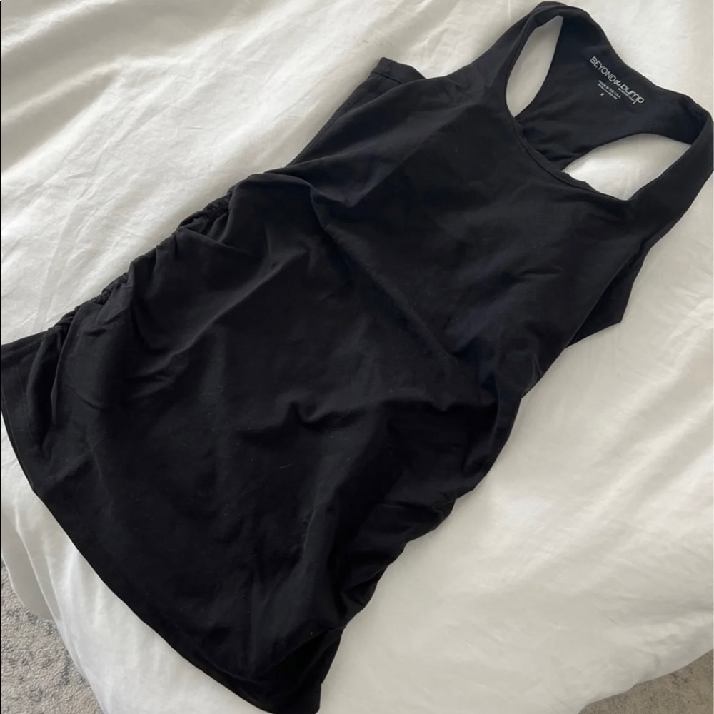 Beyond the Bump Black Racerback Maternity Tank Top